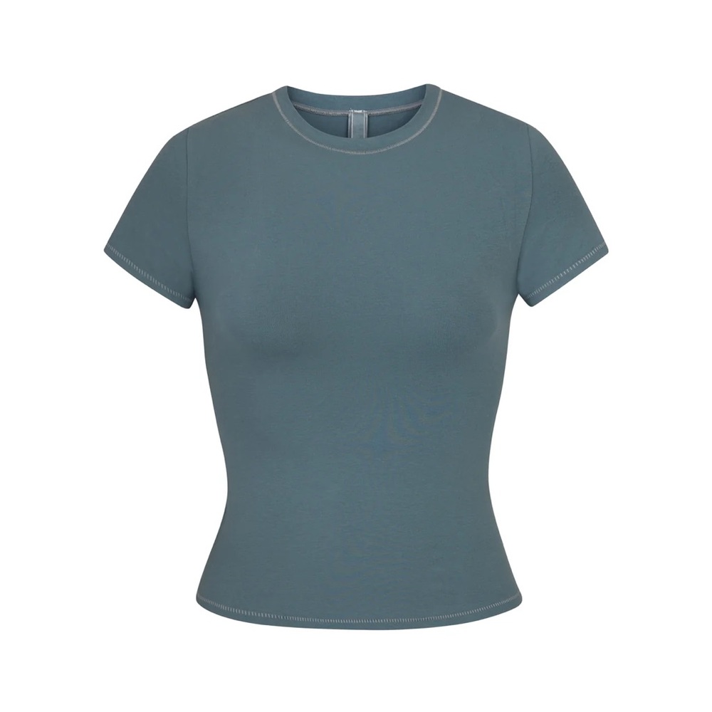 Skims Cotton Jersey T-Shirt in Kyanite